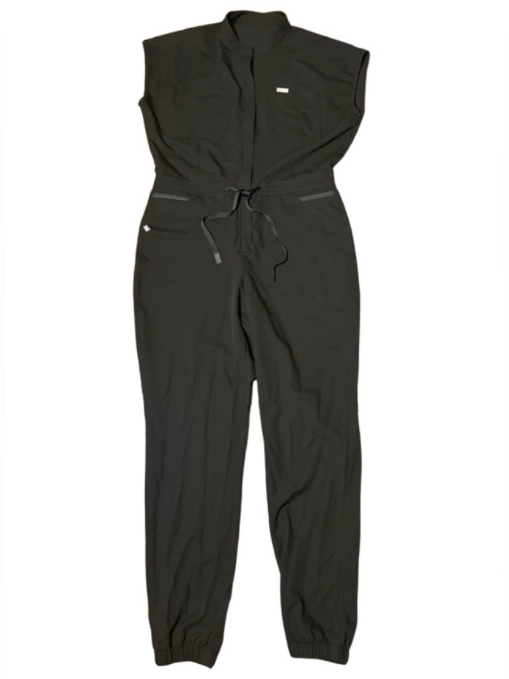 FIGS Technical Collection Black Sleeveless Scrub Jumpsuit Women’s Large L